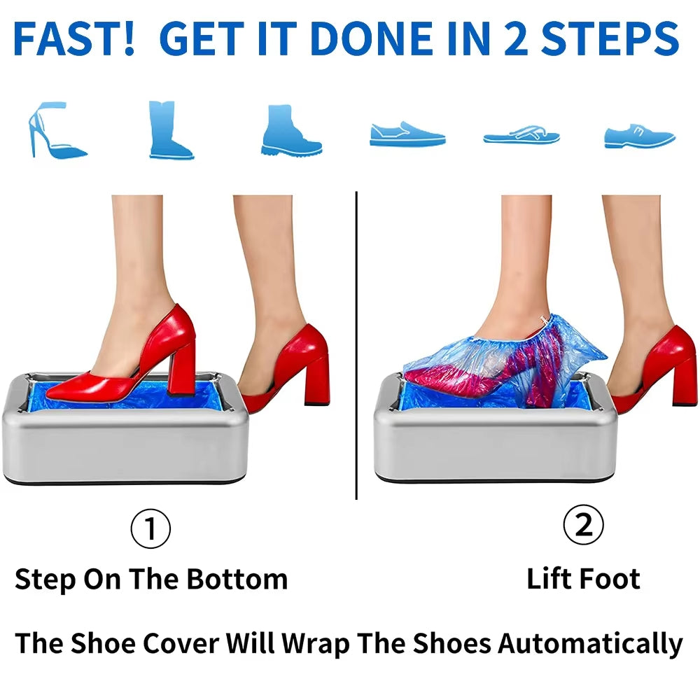 TGYW Smart ABS Automatic Shoe Cover Dispenser Machine Overshoes T Buckle Disposable PE Waterproof Indoor Rainy Floor Cleaning
