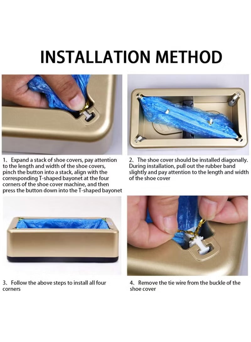TGYW Smart ABS Automatic Shoe Cover Dispenser Machine Overshoes T Buckle Disposable PE Waterproof Indoor Rainy Floor Cleaning
